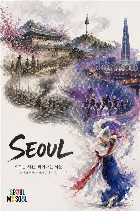 SEOUL MY SOUL — 수채화 캠페인 포스터