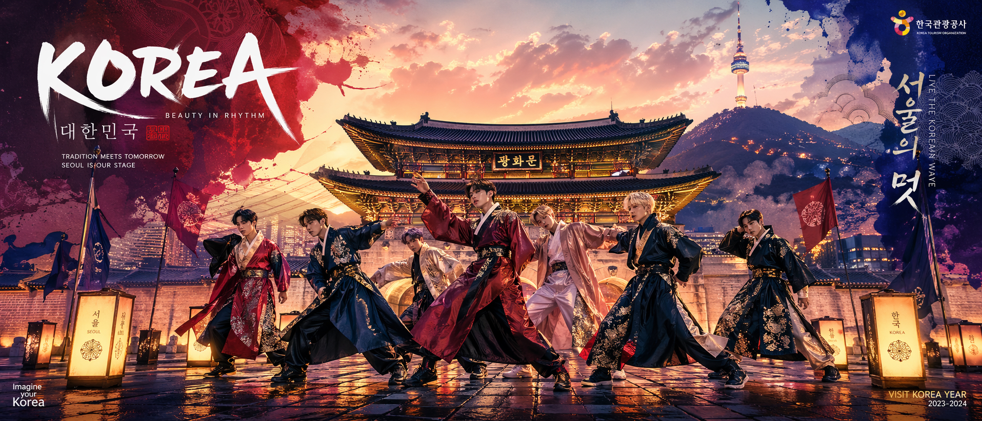Visit Korea — KOREA Beauty in Rhythm 캠페인 가로 포스터